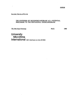 University Microfilms International 300 N