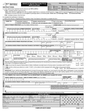 Vehicle Registration/Title Application – MV-82.1