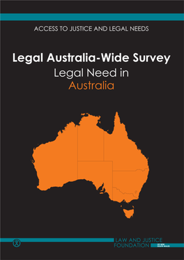 Legal Australia-Wide Survey Legal Need in Australia