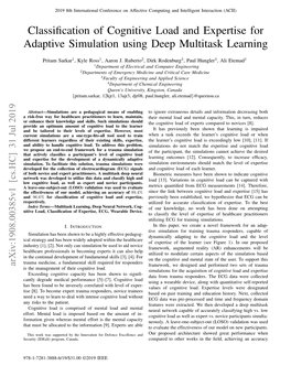 Classification of Cognitive Load and Expertise for Adaptive Simulation
