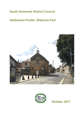 South Somerset District Council Settlement Profile: Milborne Port