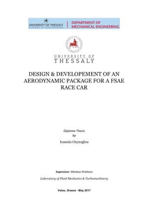 Design & Developement of an Aerodynamic Package for A