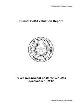 Sunset Self-Evaluation Report