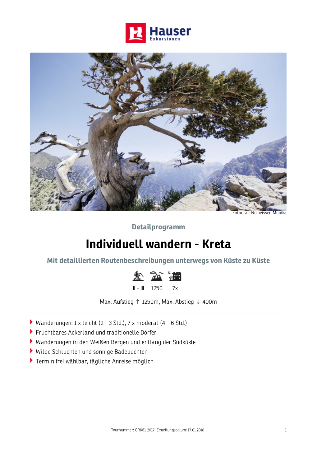 Individuell Wandern - Kreta Mit Detaillierten Routenbeschreibungen Unterwegs Von Küste Zu Küste