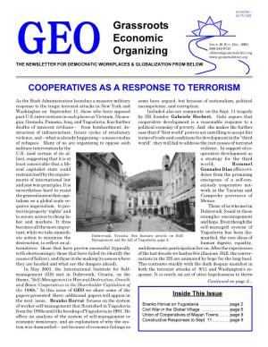 GEO Grassroots Economic Organizing