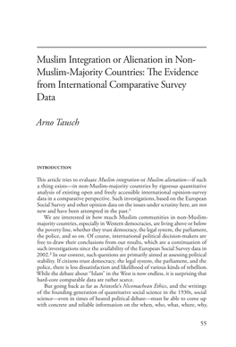 Muslim-Majority Countries: the Evidence from International Comparative Survey Data