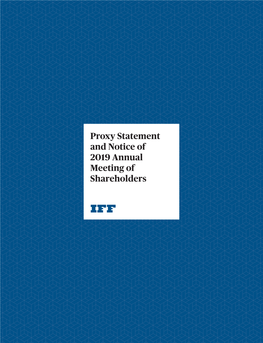 Proxy Statement and Notice of 2019 Annual Meeting of Shareholders Notice of 2019 Annual Meeting of Shareholders