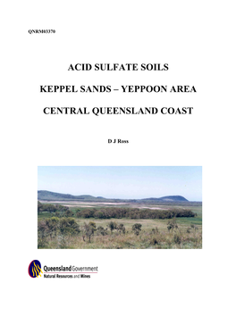 Acid Sulfate Soils Keppel Sands – Yeppoon Area Central Queensland
