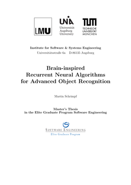 Brain-Inspired Recurrent Neural Algorithms for Advanced Object Recognition