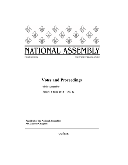 Votes and Proceedings