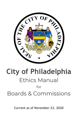 Ethics Manual for Boards & Commissions