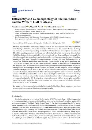 Bathymetry and Geomorphology of Shelikof Strait and the Western Gulf of Alaska