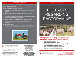 The Facts Regarding Ractopamine
