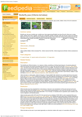 Butterfly Pea (Clitoria Ternatea) | Feedipedia