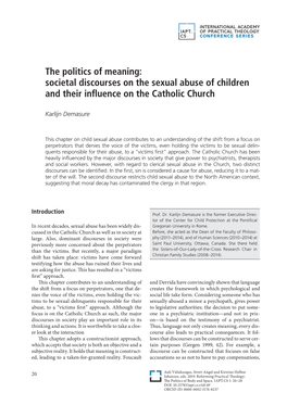 Societal Discourses on the Sexual Abuse of Children and Their Influence on the Catholic Church