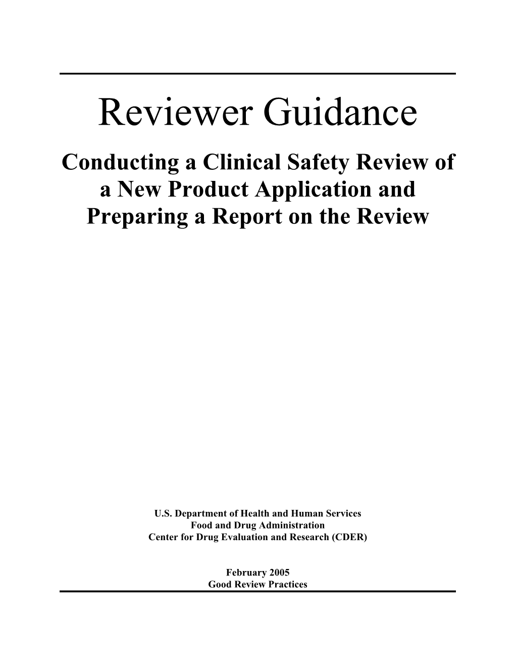 Reviewer Guidance