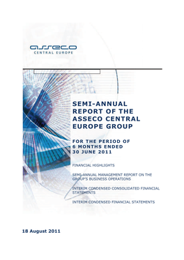 Semi-Annual Report of the Asseco Central Europe Group