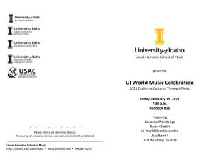 UI World Music Celebration