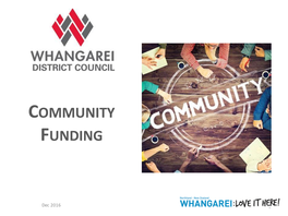 Funder – Owen Thomas (Whangarei District Council)