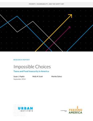 Impossible Choices: Teens and Food Insecurity in America