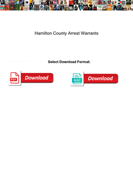 Hamilton County Arrest Warrants
