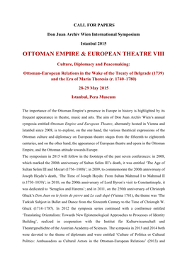 Ottoman Empire & European Theatre Viii