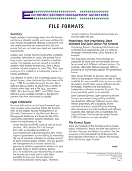 File Formatsformats