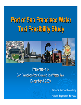 Port of San Francisco Water Taxi Feasibility Study