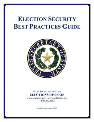 Election Security Best Practices Guide (PDF)
