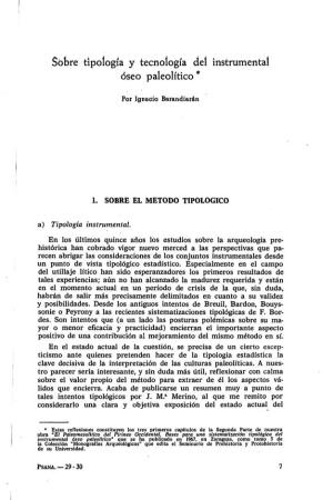 2. Sobre Tipología Y Tecnología Del Instrumental Óseo Paleolítico, Por Ignacio Barandiarán