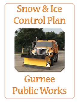 Village of Gurnee Snow and Ice Control Plan Updated October 2014