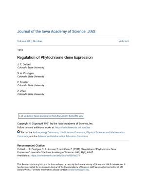 Regulation of Phytochrome Gene Expression