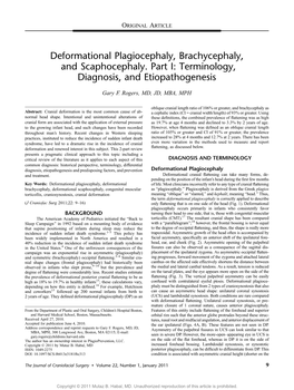 Deformational Plagiocephaly, Brachycephaly, and Scaphocephaly