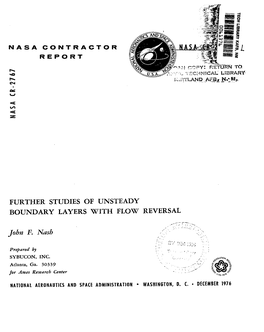 BOUNDARY LAYERS with FLOW REVERSAL John F. Nush