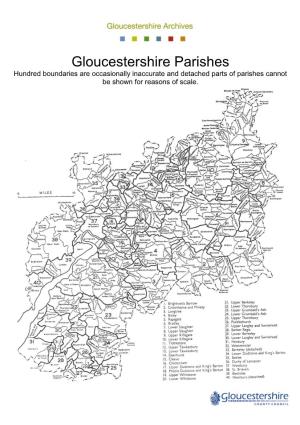 Map and List of Gloucestershire Parishes