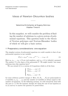 Ideas of Newton-Okounkov Bodies