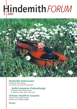 Hindemiths Violinsonaten … Leidlich Dressierter