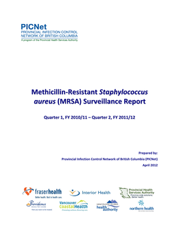 Methicillin-Resistant Staphylococcus Aureus (MRSA) Surveillance Report