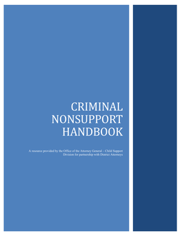 Criminal Nonsupport Handbook