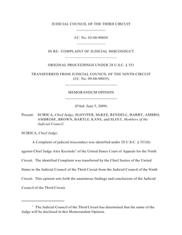 The Judicial Council of the Third Circuit Has Determined That the Name of the Judge Will Be Disclosed in This Memorandum Opinion