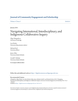 Navigating International, Interdisciplinary, and Indigenous Collaborative Inquiry Olga Ulturgasheva University of Cambridge