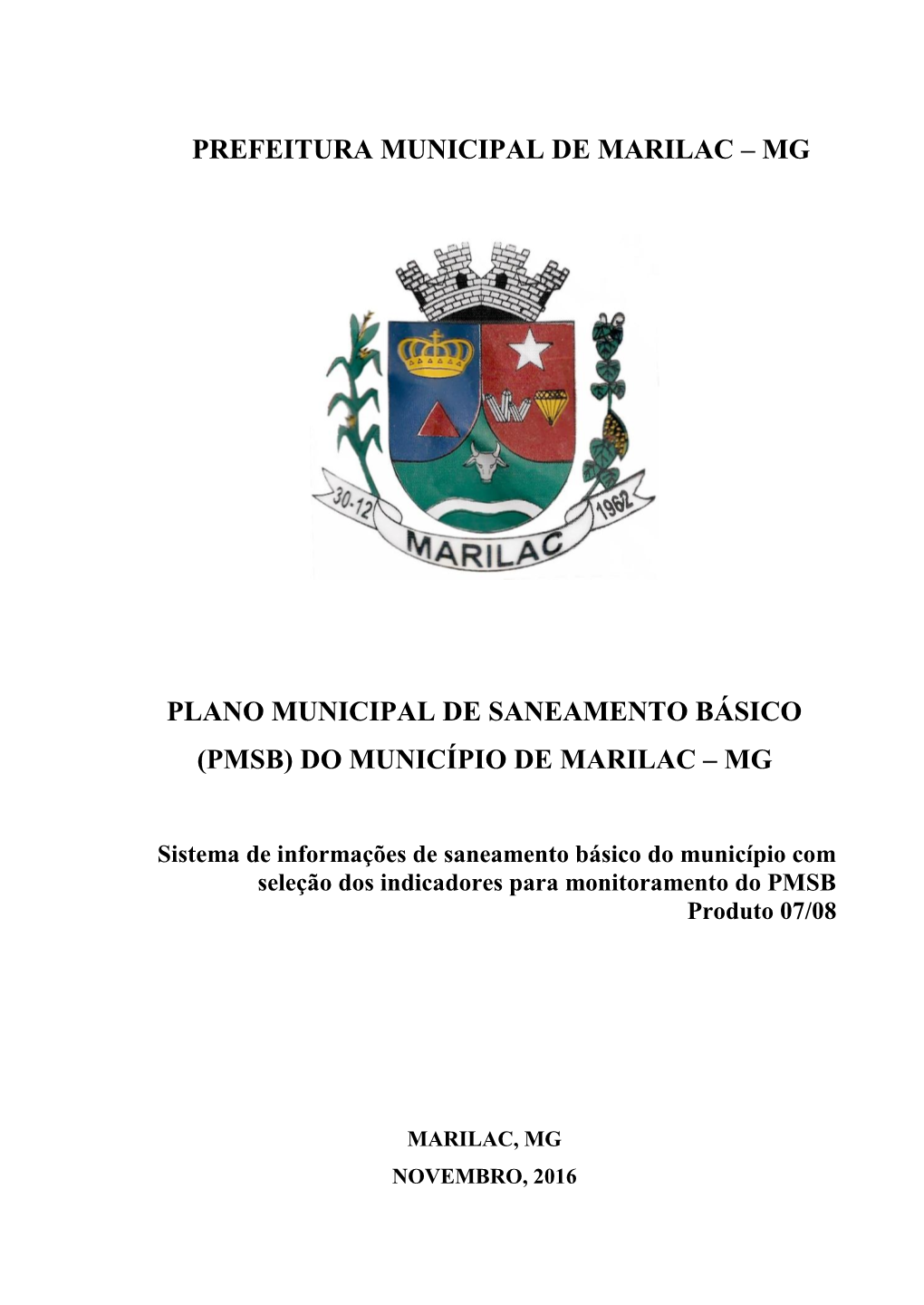 (Pmsb) Do Município De Marilac – Mg