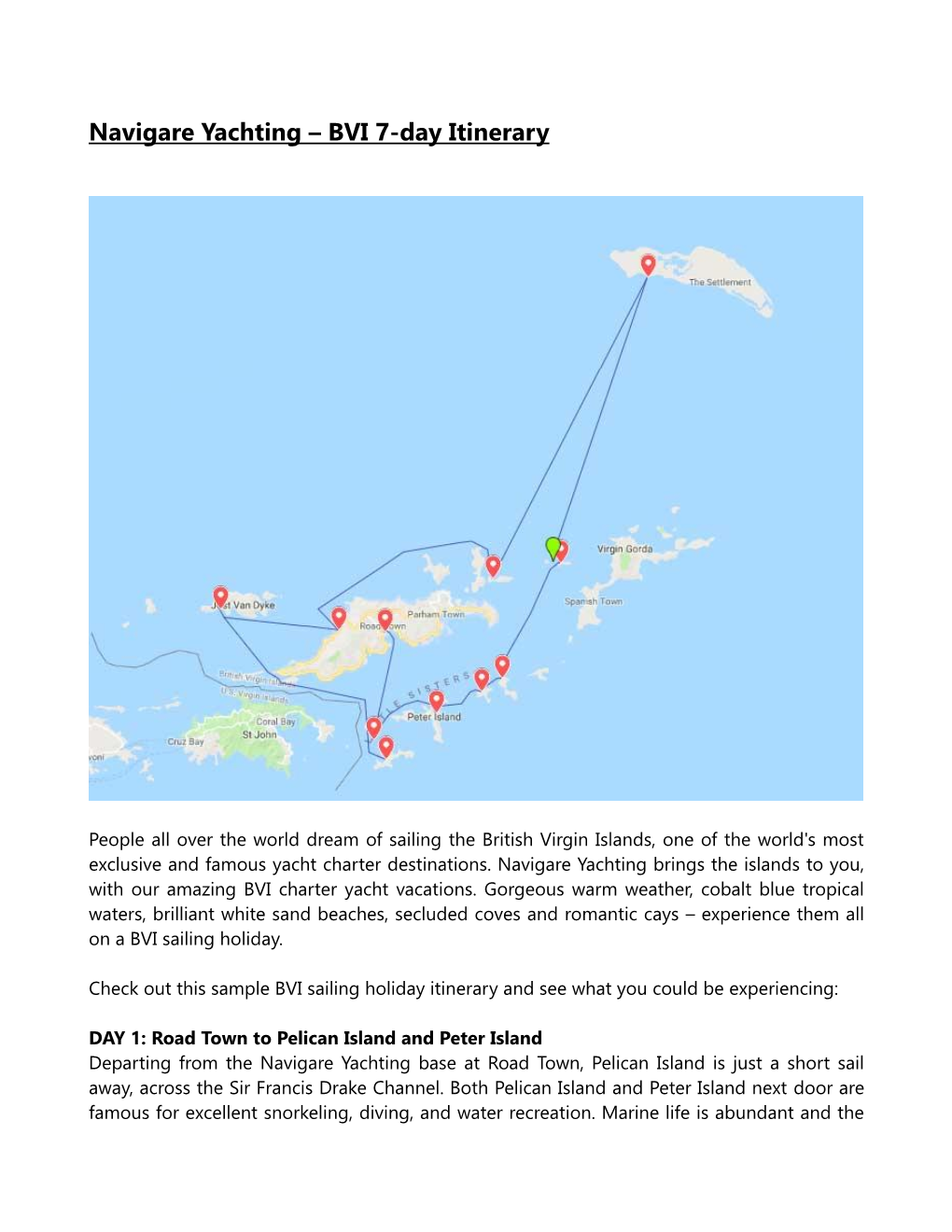 BVI 7-Day Itinerary