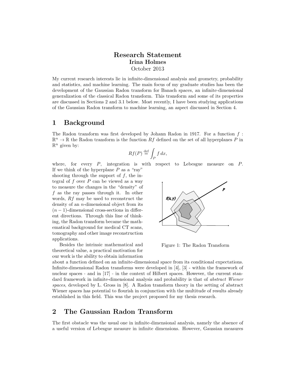 Graduate Research Statement