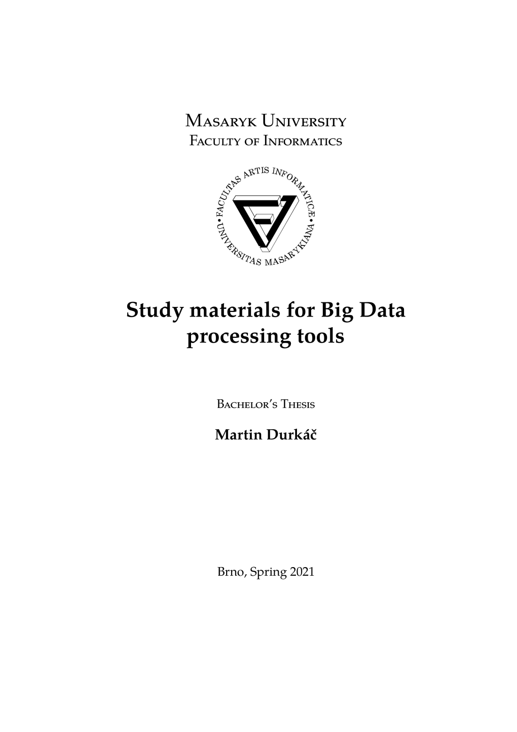 Study Materials for Big Data Processing Tools
