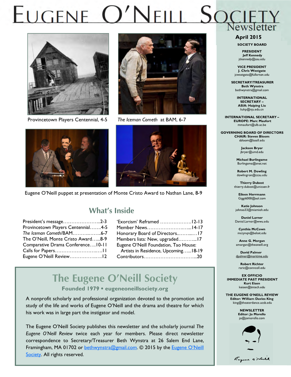 Spring 2015 Issue of the Foundation’S Newsletter