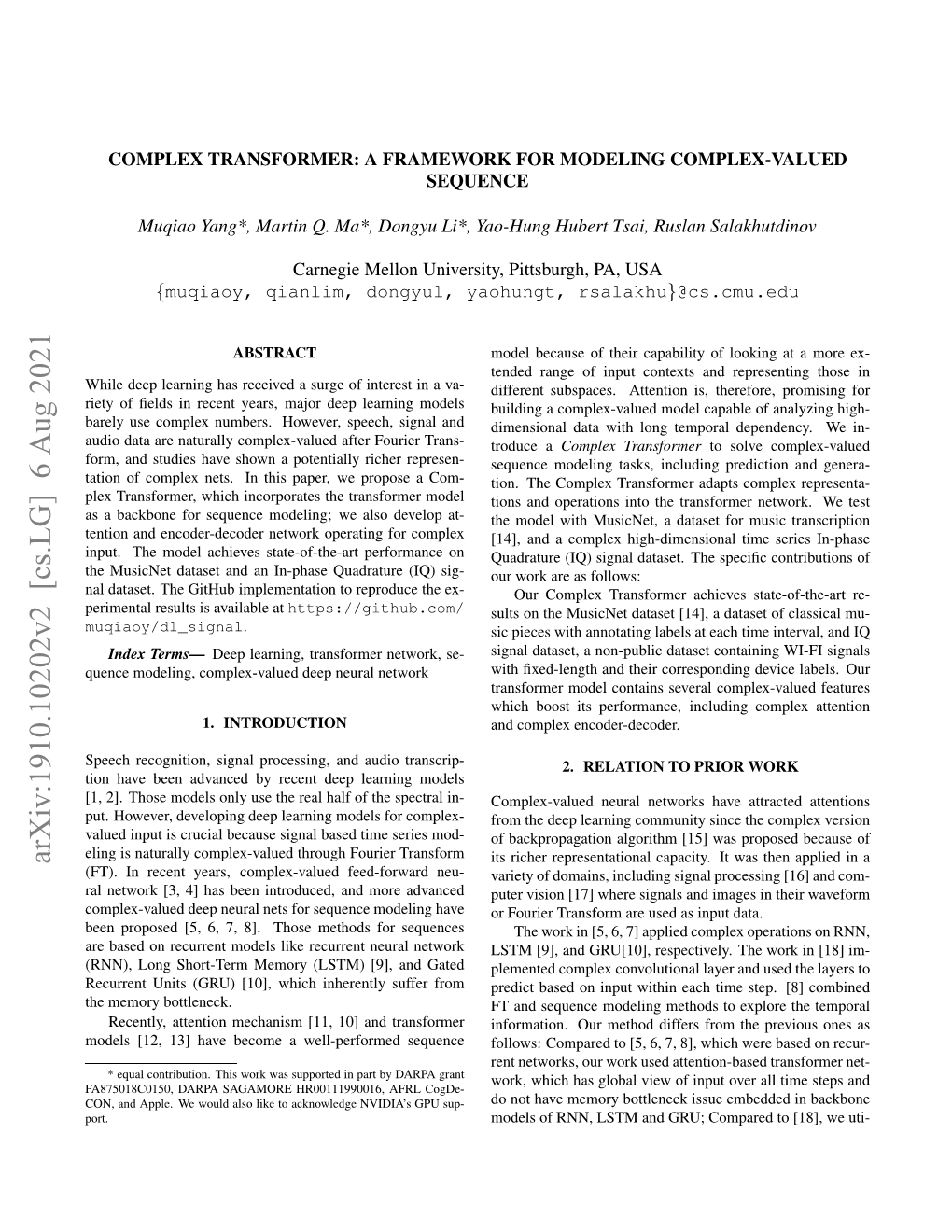 Arxiv:1910.10202V2 [Cs.LG] 6 Aug 2021 Its Richer Representational Capacity