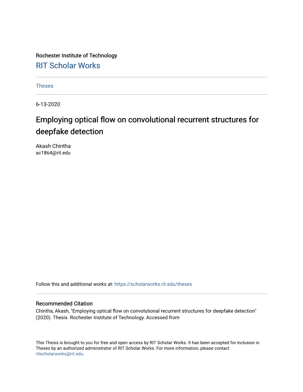 Employing Optical Flow on Convolutional Recurrent Structures for Deepfake Detection