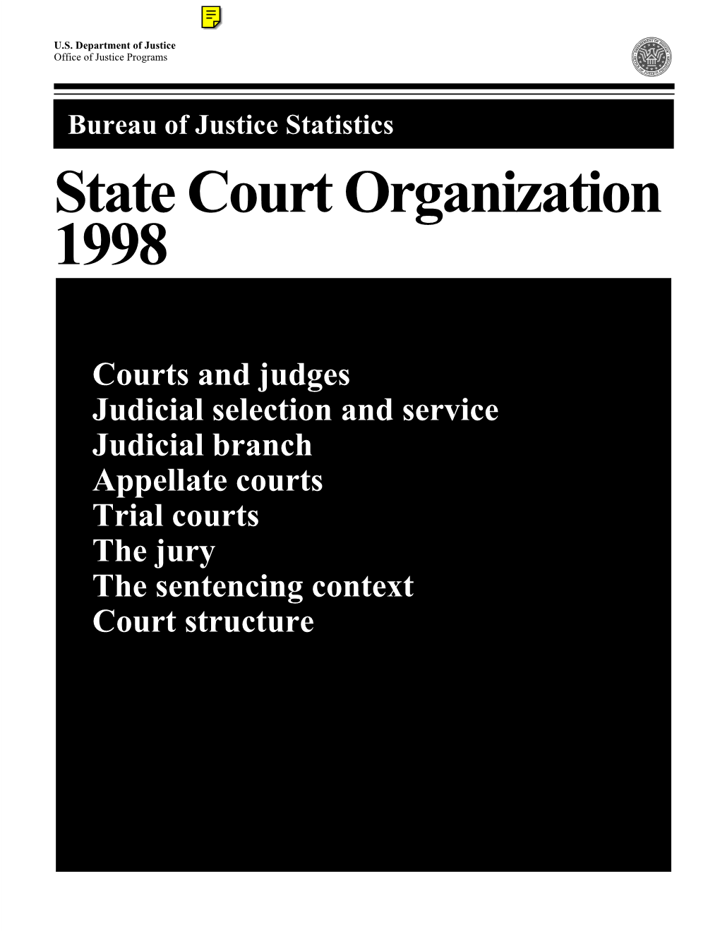 State Court Organization, 1998 Conference of State Court Administrators, Court Statistics Committee