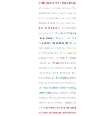 SENS Research Foundation Annual Report 2015